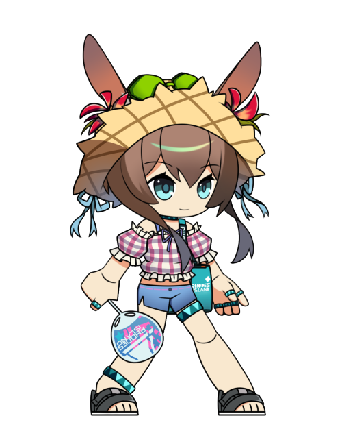 [reblogs are appreciated i guess?? :o]here u go,,, summer amiya but it’s her smol form! i trie