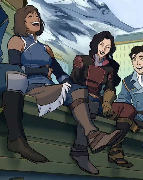 metalwarrior22: Korrasami and the Krew, from adult photos