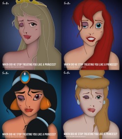 your-daisyfreshgirl:  When did he stop treating you like a princess? Domestic violence and abuse can happen to anyone, but the vast majority of victims are young girls and women simply because they are “the weaker sex”. Did you know: On average, 2