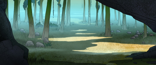 One last group of backgrounds from Scent of Prey. I had originally pitched this sequence as a red fo