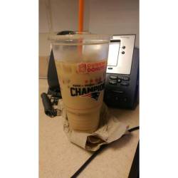 First Pumpkin Dunks of the Season! Mmmm!!! #pumpkin #coffee #icedcoffee #dunks #dd #dunkindonuts