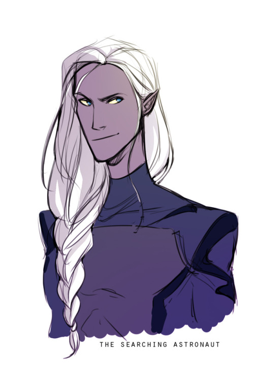 thesearchingastronaut:also little sketch of lotor with a braid &lt;3 I like his hair a lot