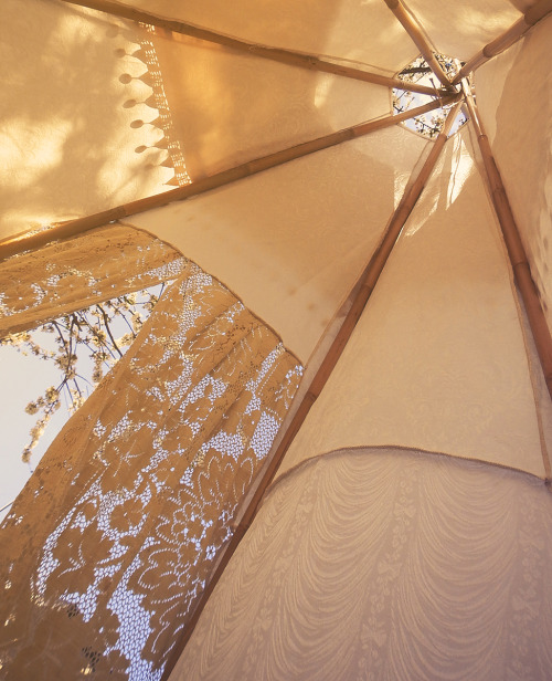 fancyclancytees: A view from inside the tipi I made from old drapes and a table cloth. It casts a be