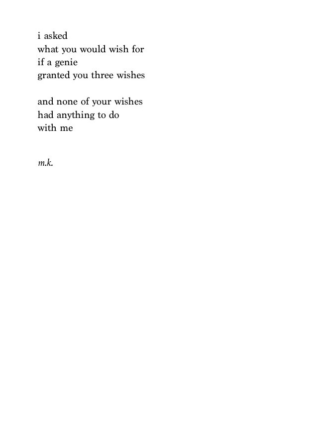 conveys:  i told myself i would stop writing about you