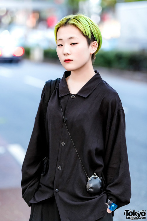 tokyo-fashion: 19-year-old Japanese beauty school student Mai on the street in Harajuku wearing a mi