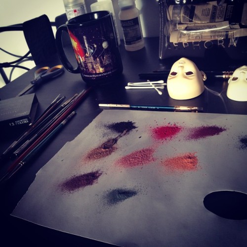 dark-delicacies:  Painting day #doll #dollday #bjd #faceup #faceupday #painting #balljointeddoll #do