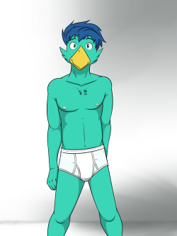 bird guy in white underwear