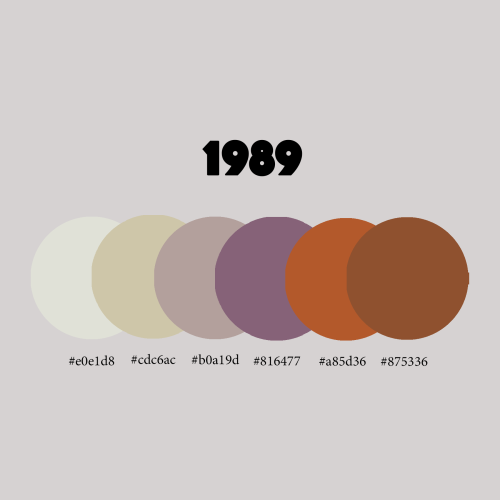 mischiefsmanaged:taylor swift album covers colour palettes