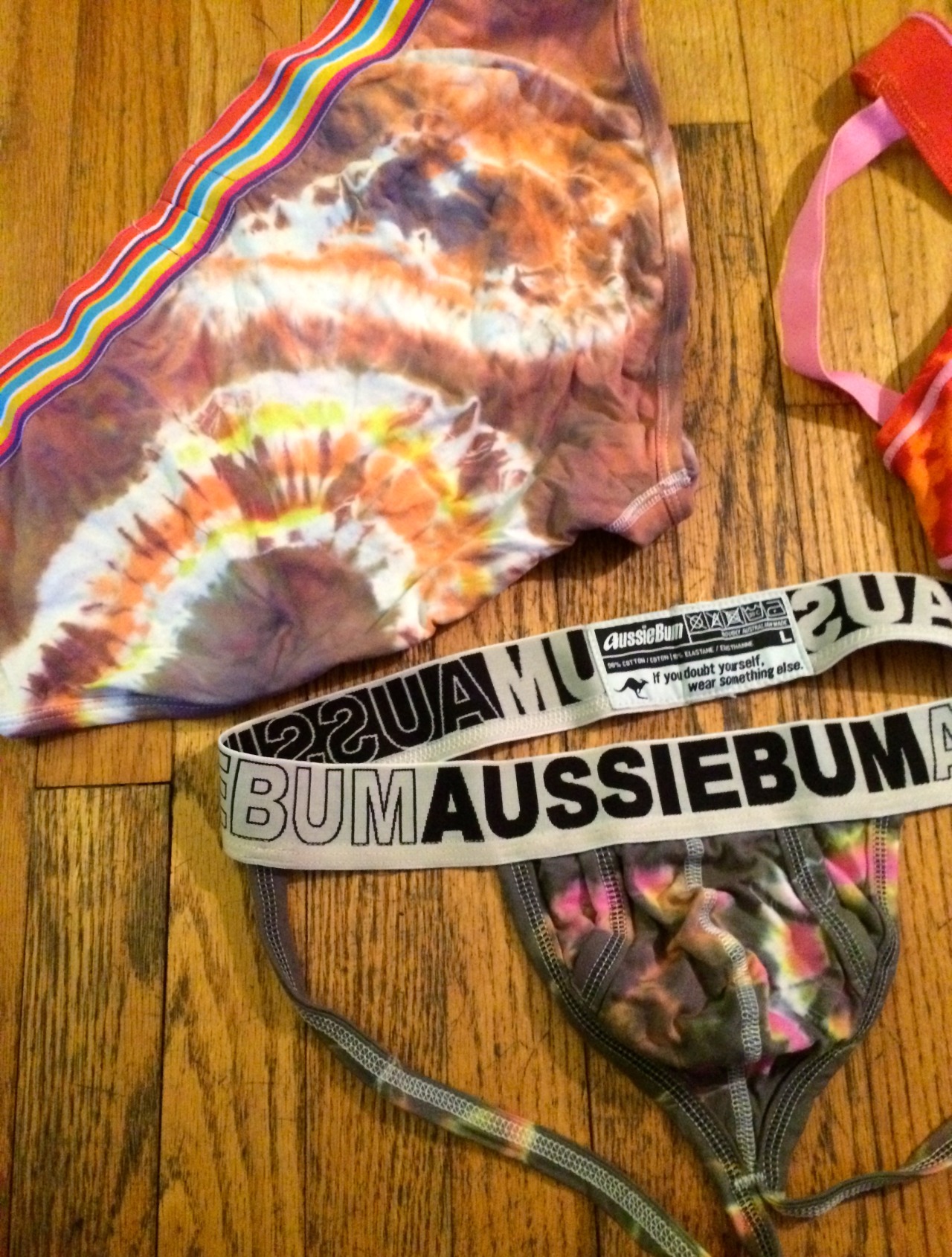 tiedyeundies:  The Final Tie Dye Undies Sale: Package 9 includes two Jocks (aussiebum