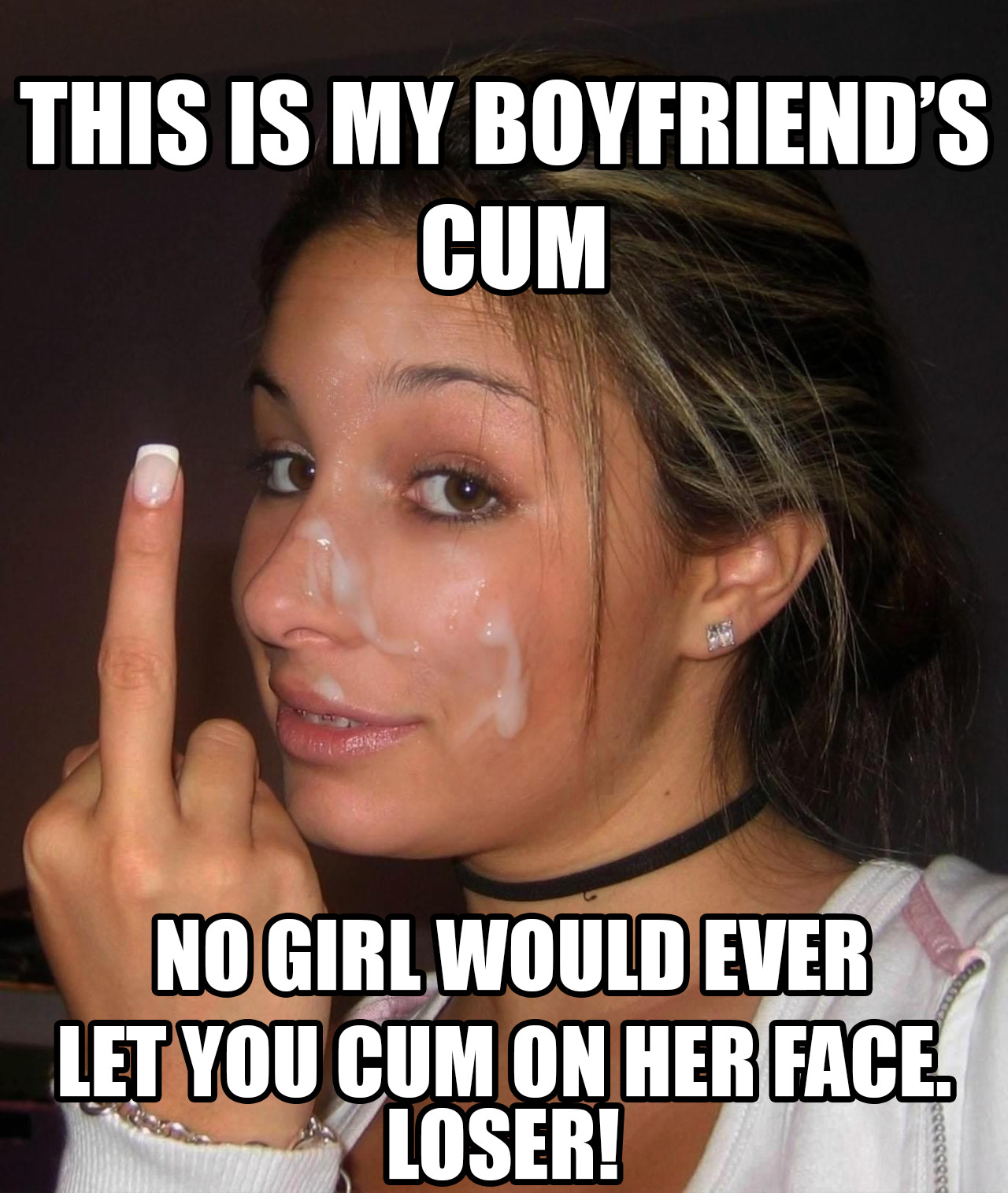 virginsuffering:  The nearest my cum ever get to a female is when I cum on a pic