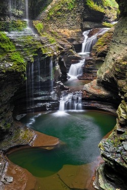 godotal:  I want to spend a day lounging at each level of this waterfall.Waterfall Canyon, Watkins Glen, New York. 