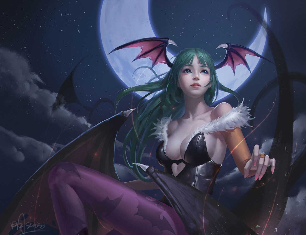 art-of-cg-girls:  morrigan by 日月 seven