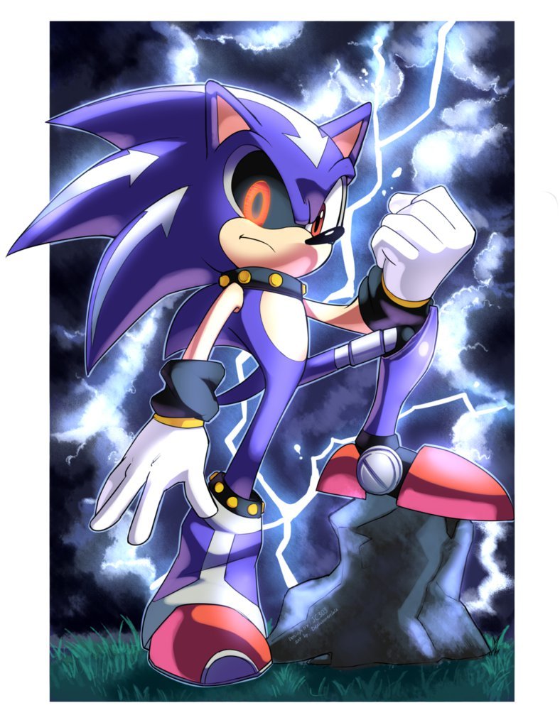 metal sonic (sonic and 3 more) drawn by cyberlord1109