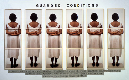 blackcontemporaryart:  Black Art History Month: Lorna SimpsonImages: Lorna Simpson, Guarded Conditions, 1989; Lorna Simpson, Self Possession, 1992; Lorna Simpson, Waterbearer, 1986; Lorna Simpson, Paradoxical Sleep, 2013