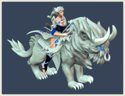 chemicalalia:  Here’s a new Mirana set Dry and I got sculpted out.  Hope you like it, should be textured soon!Mirana mounts are hard to come up with. D: 