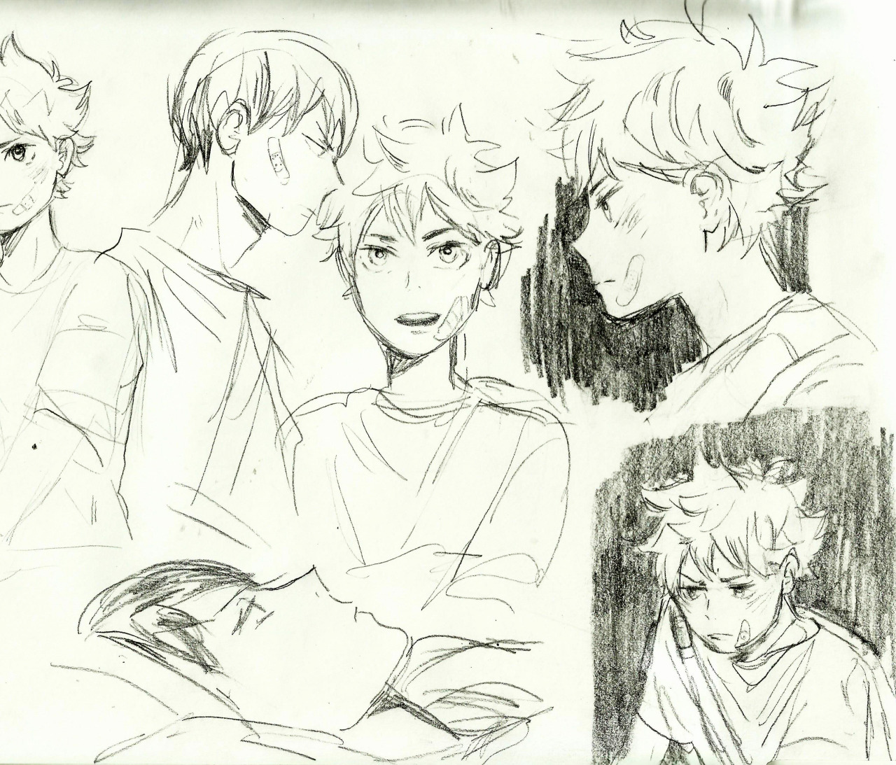 caroyellowshootingstars:  Kagehina sketches ಥ⌣ಥ