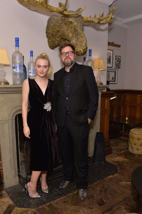 Dakota Fanning and director Martin Koolhoven at the Brimstone TIFF Party hosted by GREY GOOSE Vodka 