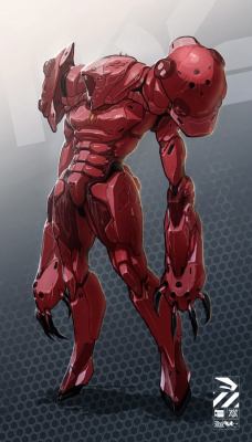 tatooka:  rhubarbes:  Mech sketch by Nivanh Chanthara.  parece de CthulhuTech!