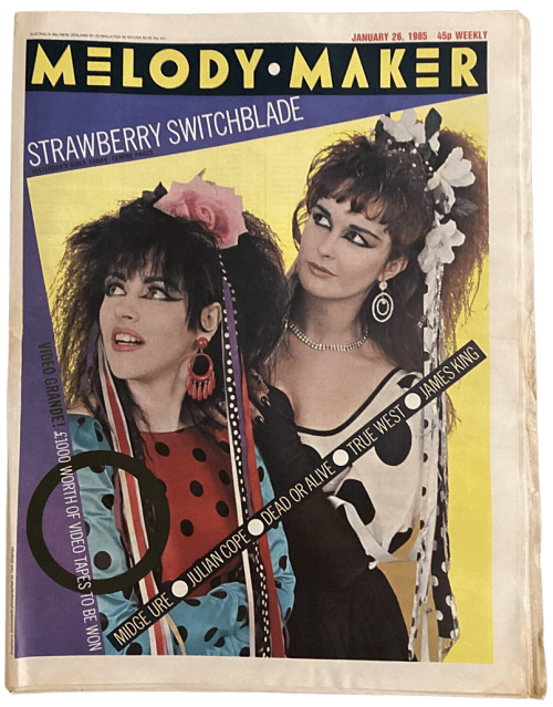 simplyeighties: Strawberry Switchblade on the front cover of Melody Maker Jan 26 1985