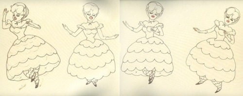 talesfromweirdland:Model sheet, walk (or dance) action, and other production art relating to the Tex