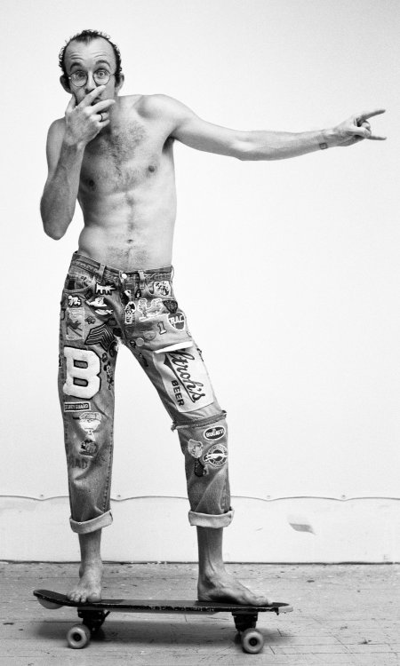 XXX artistandstudio:  Keith Haring Portrait  photo