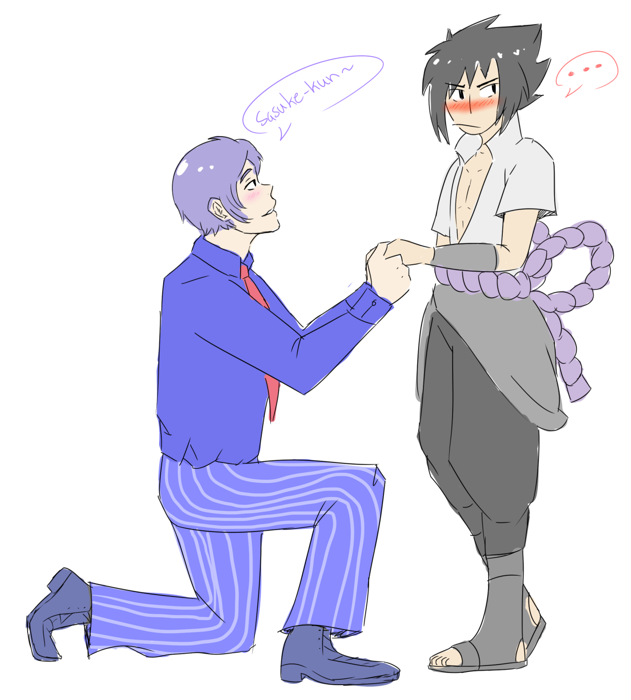 ichigotxt:  breakinghatter:  breakinghatter:  Tsukiyama Shuu x Sasuke Uchiha original