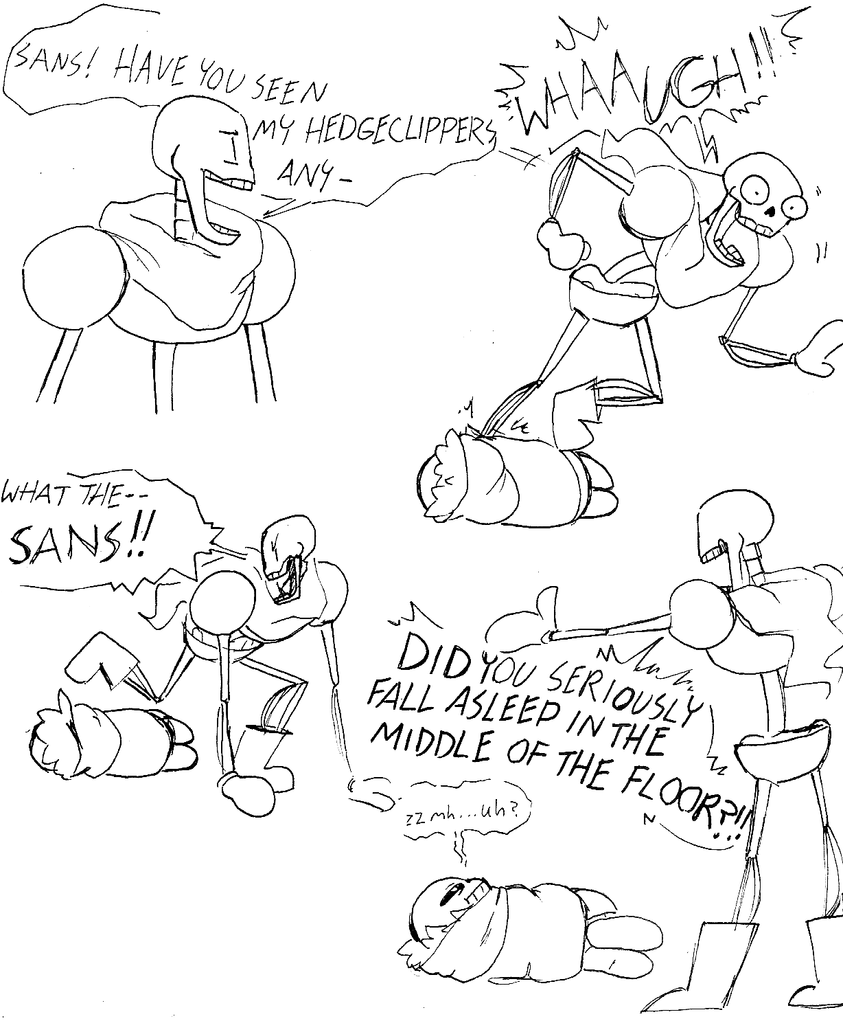 openlysinning:  moofrog:  purplethinks:  lazybones :V  Sans is like a cat!  It is