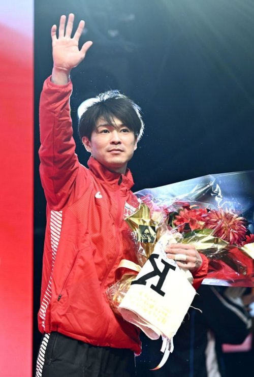 agathacrispies:Kohei Uchimura during his retirement event at Tokyo Metropolitan Gymnasium on March 1