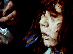 sixpenceee:  Because you just need this gifset of Linda Blair having her demonic contacts inserted on the set of The Exorcist   I think it’s time for a re-watch