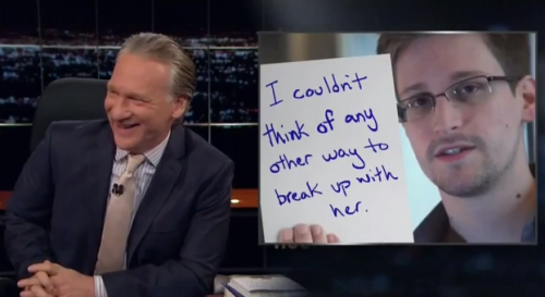 Bill Maher presents Celebrity Confession Signs. 