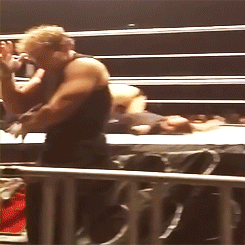 deansheamusdrew:  fyeahambrose: Are you alright there, Dean? x   He’s like a child