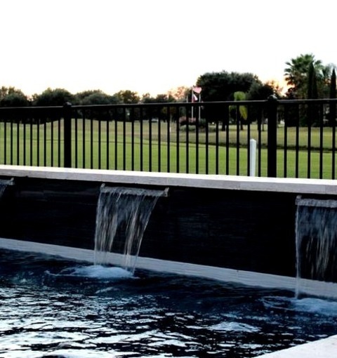 Pool - Hot TubInspiration For A Sizable Contemporary Backyard Renovation Involving A Specially Shaped