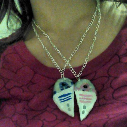  I finally made R2D2 & R2KT bff/couples pendant necklace 