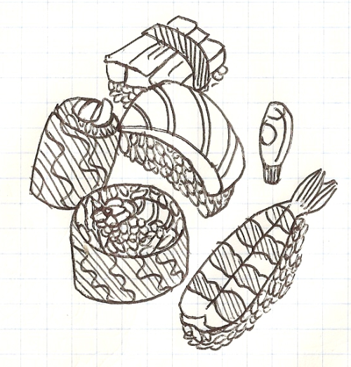 pretty-transparents:  some doodles of food I keep seeing on my dashﾟ*｡:ﾟplease do not delete this text  