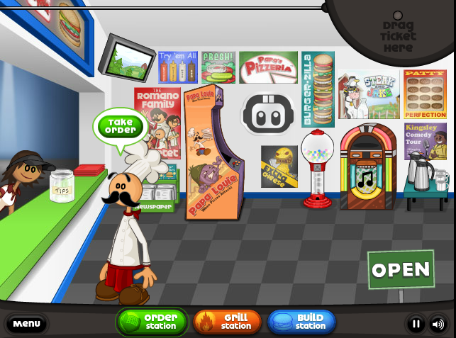 Unlocking papa louie in all gamerias 1. Pizzeria : r/flipline