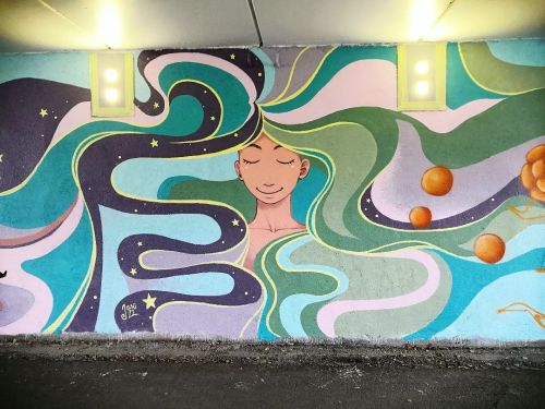  There it is! My part of the big mural painting in Rovaniemi Aittatie underpass. For a long time I w
