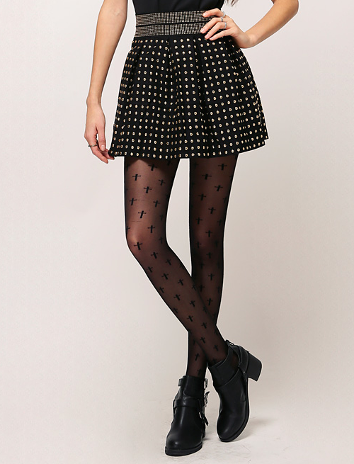 (via STorets WebZine: Studded Highwaist Structure Skirt)