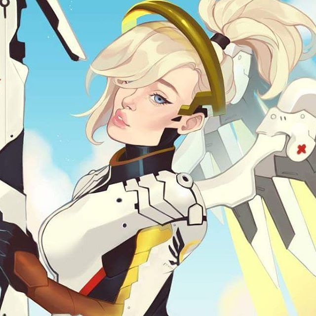 munbbi: #Mercy from #Overwatch. You can view the full picture on my facebook page