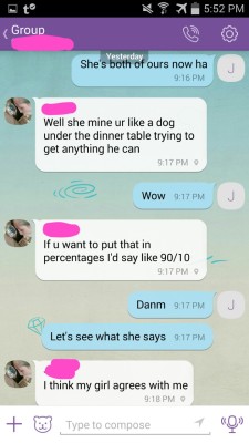 slutwife15:  This is a conversation between