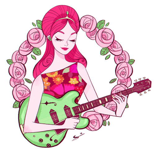 sibyllinesketchblog: What if Adventure Time girls had a band in the 60’s ?  Stickers