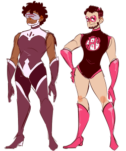 camalilium:me and @tonberrys as incredibles supers and hero shenanigans hdgsh