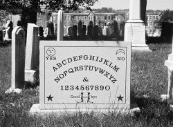 fuckyeahpaganism:  Elijah Bond’s, the first man to patent the Ouija board, has a Ouija board grave (x)