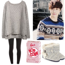 imaginekpopoufits:  Movie night with Lay