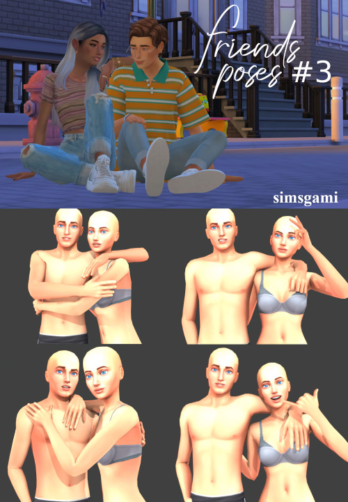 Collab With Friends - Pose Pack - The Sims 4 Download - SimsFinds.com