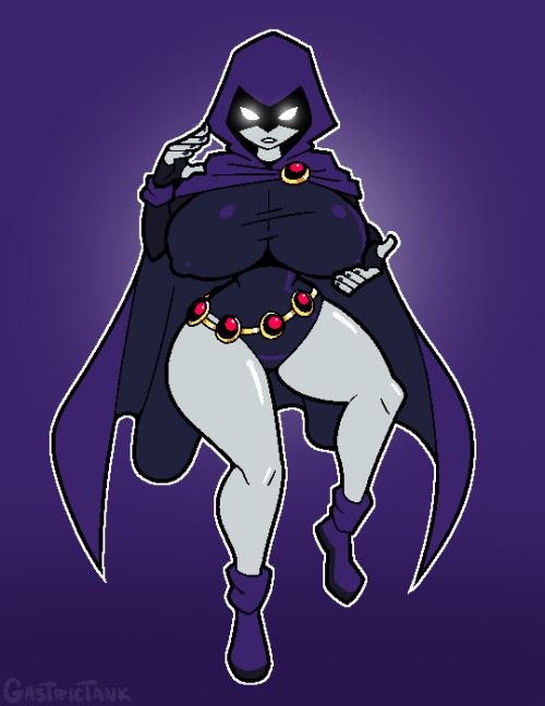 gastrictankafterhours: Commission for @official-shitlord of Raven from Teen Titans with some implied breast expansion. Commission Info  “