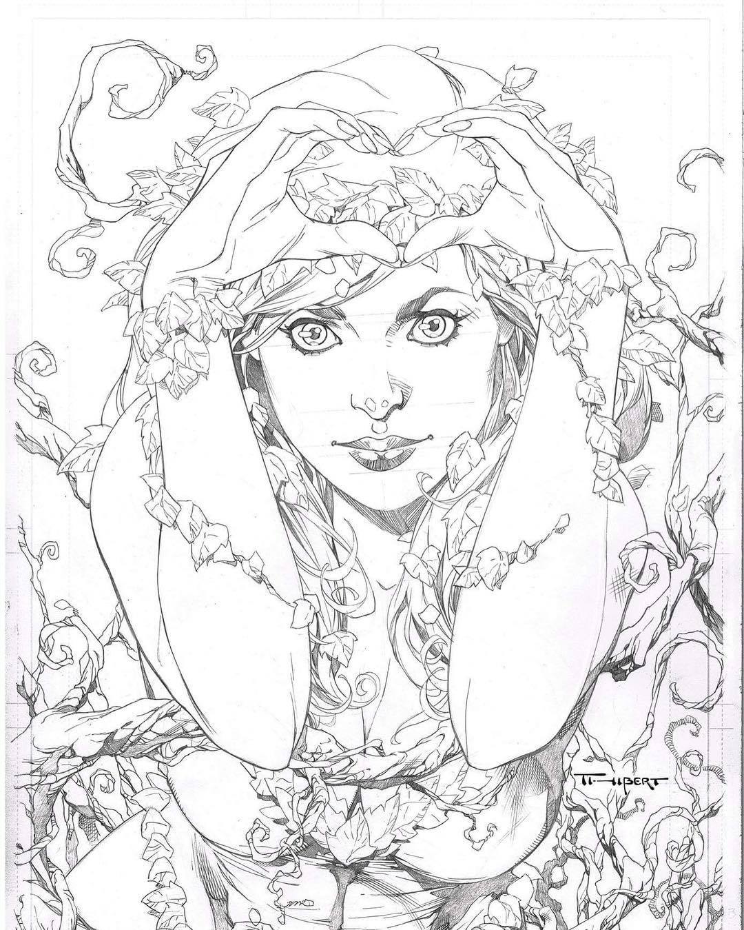 comic-book-ladies:Poison Ivy by Art Thibert