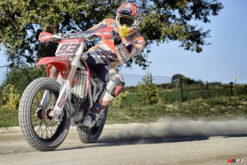 Marquez and Rossi playing at the moto ranch.