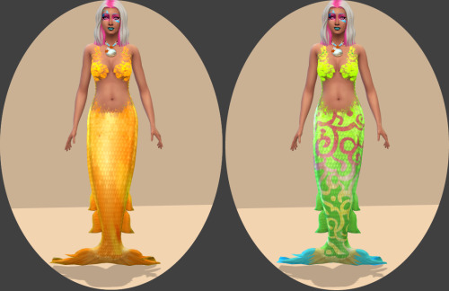 Deep Sea Mermaid Top Sims4 CC