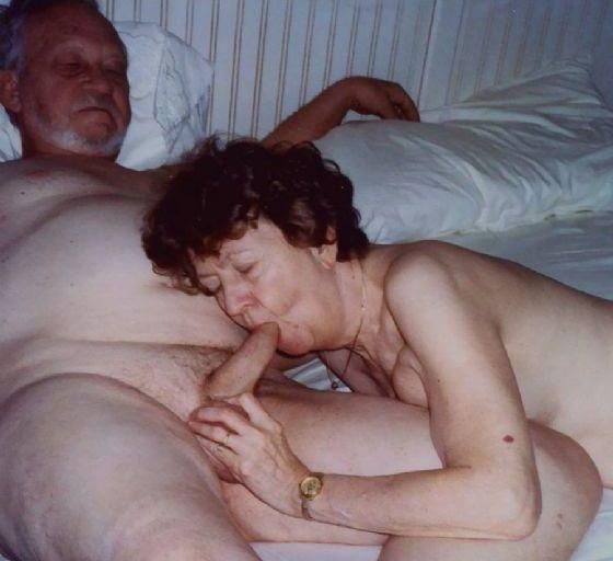 Granny giving blowjob