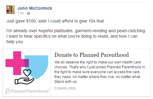 politicalmamaduck:peppermintfeminist:profeminist:Donate to the Planned Parenthood Action FundFolks, 